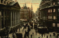 The Mansion House and Cheapside London, England Postcard Postcard