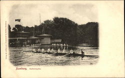 Rowing Regatta Hamburg, Germany Postcard Postcard