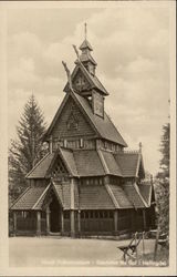 Norske Folkemuseum: Stevklrke Gol i Hellingdel Vik, Norway Postcard Postcard