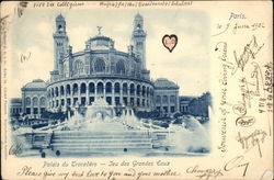 Palais du Trocadéro - Jeu des Grandes Eaux Paris, France Postcard Postcard