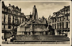 Statue of John Hus Prague, Czech Republic Eastern Europe Postcard Postcard