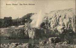 Keresu Geyser. Iles Photo Rotorua New Zealand Postcard Postcard