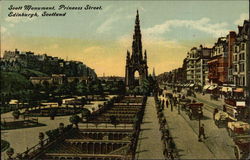 Scott Monument, Princess Street Edinburgh, Scotland Postcard Postcard