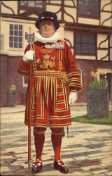 Chief Warder, Tower of London England Postcard Postcard