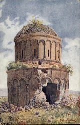 Ruins of Stone Building in the Countryside Postcard