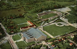 Aerial View of Athletic Department of Purdue University Postcard