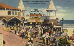 Amusement Center and Pier Entrance Postcard