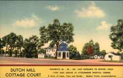 Dutch Mill Cottage Court Postcard