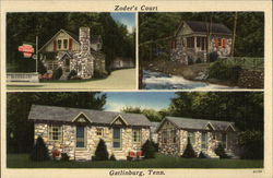 Views of Zoder's Court Gatlinburg, TN Postcard Postcard