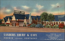 Birthplace of KFC: Sanders Court & Cafe Corbin, KY Postcard Postcard