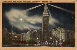 Union Station and Soldiers' & Sailors' Monument Postcard