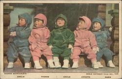 Dionne Quintuplets Babies Postcard Postcard