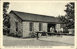 Blacksmith Shop, Greenfield Village, Edison Institute Postcard