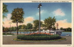 Riverside Park Excursion Boats Landing Postcard