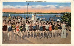 Walton Lake Terre Haute, IN Postcard Postcard