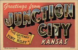 Greetings from Junction City Kansas Postcard Postcard