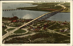 Thomas A. Edison Memorial Bridge Perth Amboy, NJ Postcard Postcard