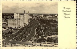 Biscayne Boulevard, Looking North Miami, FL Postcard Postcard