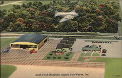 Smith Field, Municpial Airport Fort Wayne, IN Postcard Postcard