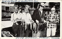 Fishing Guests at Delawana Inn Honey Harbour, ON Canada Ontario Postcard Postcard