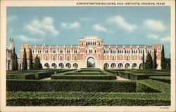 Administration Building, Rice Institute Houston, TX Postcard Postcard