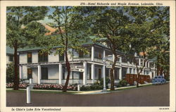 Hotel Richards and Maple Avenue Postcard