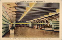 All-Steel Excursion Steamer "President" On The Mississippi Interiors Postcard Postcard