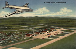 Aerial View of Westover Field Massachusetts Postcard Postcard