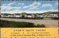 Lyon's Auto Court Wenatchee, WA Postcard Postcard