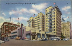 Portland Central Bus Depot Oregon Postcard Postcard