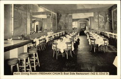 Freeman Chim's East Side Restaurant - Main Dining Room Postcard