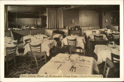 Main Dining Room of Restaurant Drury Lane New York, NY Postcard Postcard