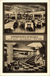 Zimmerman's Hungaria New York, NY Postcard Postcard