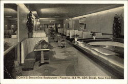 Tony's Streamline Restaurant - Pizzeria 164 W. 48th Street New York, NY Postcard Postcard