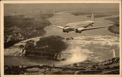 Flying over Niagara Falls New York Postcard Postcard