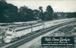 Vista-Dome Zephyrs Railroad (Scenic) Postcard Postcard