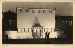 The Swedish Pavilion at Night Postcard