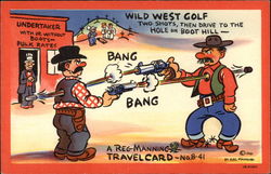 Wild West Golf Postcard