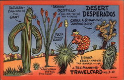 Desert Desperados Comic, Funny Postcard Postcard