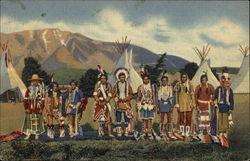 Apache Indians in Camp Postcard