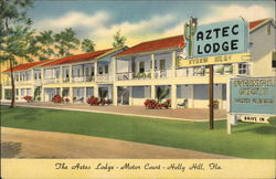 The Aztec Lodge - Motor Court Holly Hill, FL Postcard Postcard