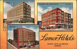 Lamer Hotels, Salina, Hays and Abilene Kansas Postcard Postcard