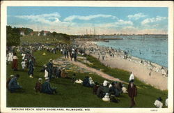 Bathing Beach, South Shore Park Postcard