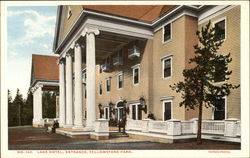 Lake Hotel Entrance, Yellowstone Park Yellowstone National Park Postcard Postcard