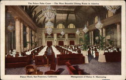 The Palace Palm Court, The Most Beautiful Dining Room in America Postcard