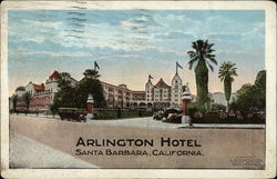 View of Arlington Hotel Santa Barbara, CA Postcard Postcard