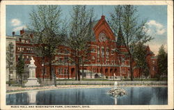 Music Hall and Washington Park Postcard