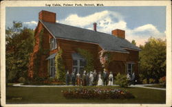 Log Cabin, Palmer Park Detroit, MI Postcard Postcard