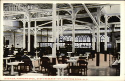 Interior, Hathorn Springs, State Reservation Saratoga Springs, NY Postcard Postcard