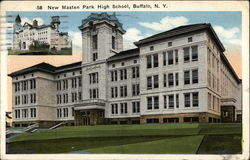 New Masten Park High School Buffalo, NY Postcard Postcard